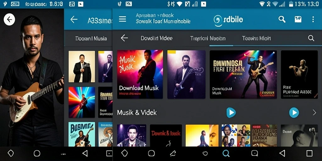 Tampilan antarmuka aplikasi 333I yang mudah digunakan untuk Download Musik.
