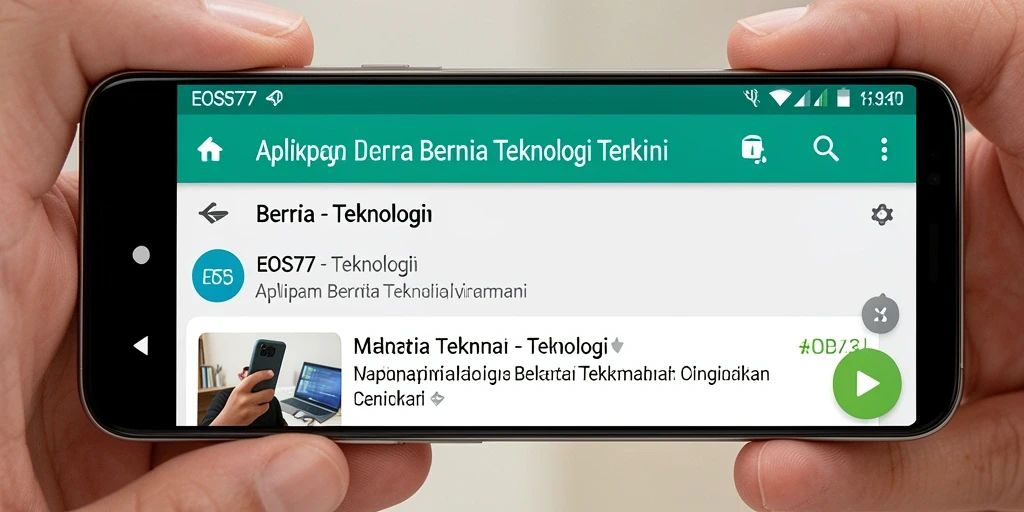 Tampilan antarmuka EOS77 yang informatif dan menarik.