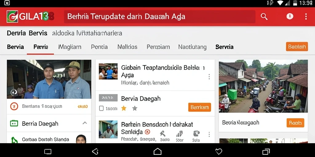 Antarmuka aplikasinya yang informatif untuk berita daerah.