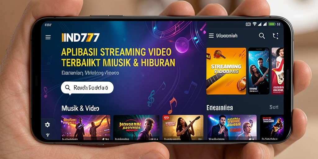 Antarmuka pengguna IND777 yang menarik dan fungsional untuk streaming video.