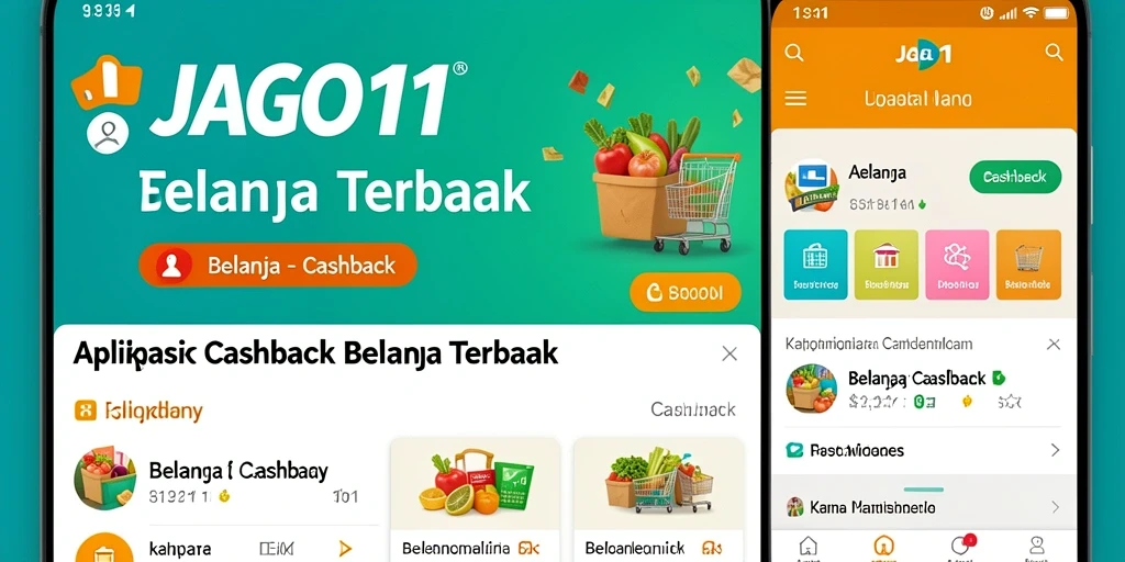 Screenshot antarmuka menarik aplikasi JAGO11 dengan fitur Cashback.