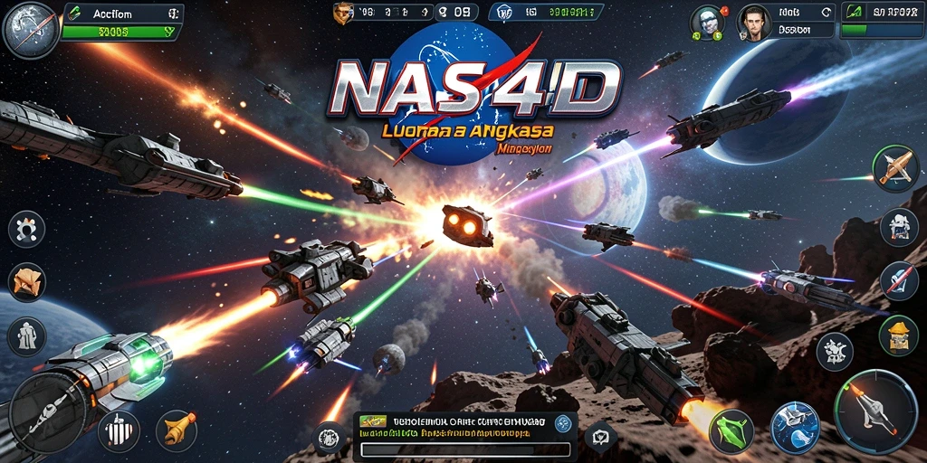 Antarmuka permainan NASA4D yang penuh aksi dan mendebarkan.