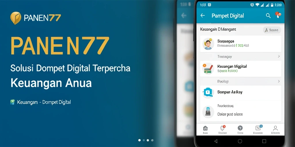 Antarmuka aplikasi PANEN77 yang user-friendly dan menarik.
