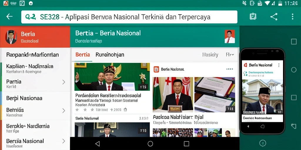 Antarmuka pengguna SE328 yang menarik dan informatif.